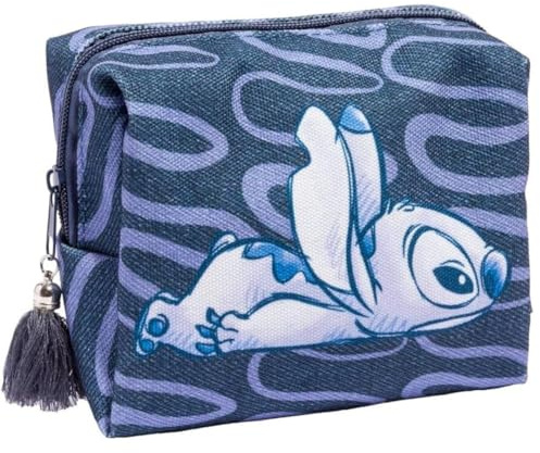 Mad Beauty Trousse à Maquillage Disney Stitch Denim, Bleu, Taille Unique