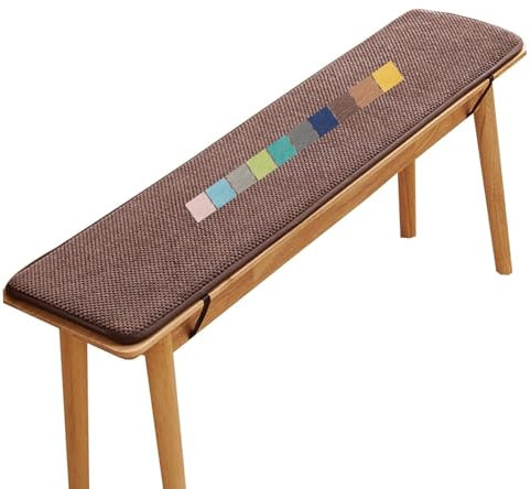 Stuhlkissen Balkon, Rutschfestes Bankkissen Outdoor, Bankauflage, Sitzkissen Auto, Sitzpolster Indoor, Gartenbank Kissen Sitzauflage Bank für Garten Terrasse Schaukel BüRostuhl(Coffee e,150x35 cm 59x1