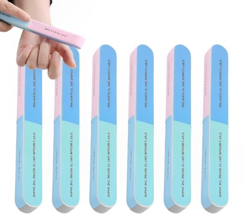 RAMGLYO 6 Stück Multifunktional Nagel Polierfeile, Nail File, Multidimensional Nail Buffer, für Haushalte, Nagelsalons Nagelpflegeun (Farbig)