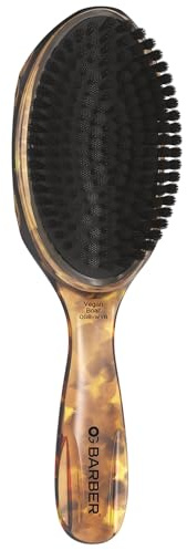 Olivia Garden Vegane Wildschweinwellenbürste, schwarzes Kissen, veganfreundliches Styling-Tool für alle Haartypen