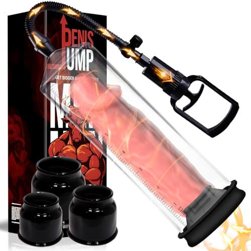 RAPTURE Men's Penis Pump Get Stronger, Bigger, & Thicker, for Long-Lasting Erection, Male Erection Device, ED, Adult Sex Toy, Increase Blood Flow, Penis Enlargement Tool, Increased Sexual Performace