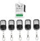 EunnacoTop Interruptor inalambrico 220v 230V 240V Receptor de Relé de Radio de 1 Canal con 5 Transmisor Control Remoto Controlador para Luz/Ventilador/Abrepuertas,Mando a Distancia Garaje