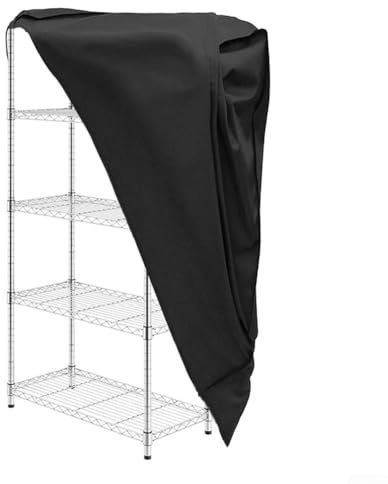 URPIZY Transparente Regalhülle, 91X46x183cm, Wasserdicht Mit Reißverschluss Für 5-Regal-Einheit, PVC-Netz Schutzabdeckung, Für Drinnen Und Draußen, Staubschutz Regallagerung