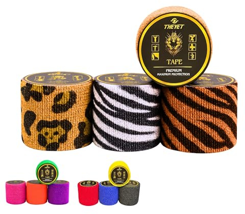 THEYET Finger Tape CrossFit | Elastisk Tränings-Tejp för Hook Grip, Tumme & Fingrar | Tejp utan Limrester & Latex | Skydd vid Tyngdlyftning & Rymdringar | Set 4/12 Rullar 5 cm
