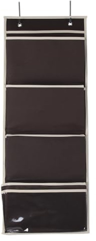 PIXAXOHH Bolsas de Almacenamiento de Tela Oxford para Juguetes de niños, pañales para bebés, Organizador de artículos pequeños con Ganchos para Colgar, Juego de 4, Reutilizables y (Café)