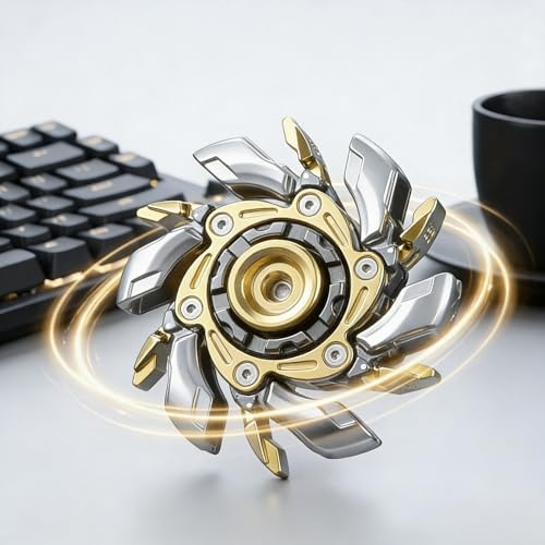 Fidget Slider EDC, toupie à Diapason pour Le Bout des Doigts, Jouet Anti-Stress pour Adultes, favorise la Concentration et la Relaxation, Longue durée de Rotation, Jouet métallique magnétique