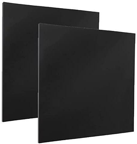 DRERIO 2 Stück Schwarz Acrylplatten Plexiglas 3mm Durchsichtige Klein Acrylglas 3 mm Plexischeiben Glasklar Kunststoffplatte 30 x 30cm Acrylscheiben für Projektausstellung, Malerei etc