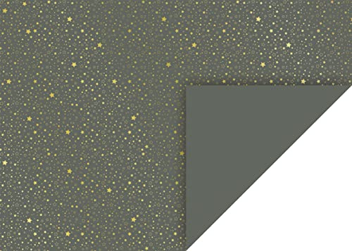 Motivkarton Golden Stars, 50 x 70 cm Anthrazit