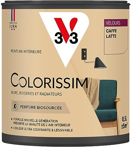 V33 Peinture multi-supports Colorissim® Caffe latte Velours 0,5L