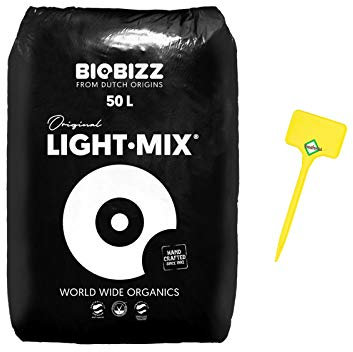 Weedness BioBizz Light Mix Sacco da 20 Litri - Terriccio per Coltivare Bonsai da Interno ed Esterno Piante da Balcone Palme Cocco Biologico BioBizz Lightmix
