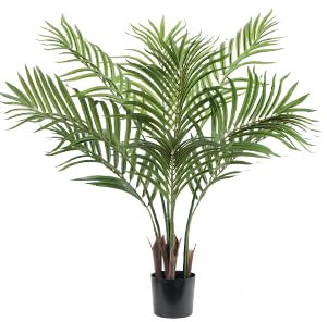 Leflos 90 cm Palmera Artificial Dypsis Lutescens, Planta de Interior sólo con 9 Troncos Desmontables, decoración para Oficina, Tienda, Piso y Fiesta, 1 Pieza