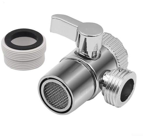 Sumsoctober Innovador adaptador de grifo de doble salida para fregadero de cocina con válvula desviadora, adaptador de grifo, interruptor, desviador, divisor de fregadero de cocina (aleación de zinc)