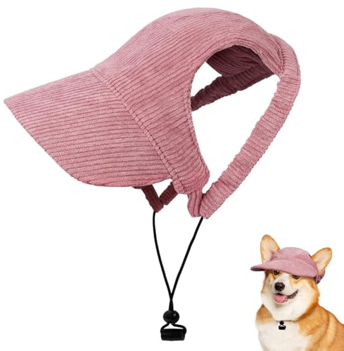Cappello da baseball per cani, cappello da sole per cani, cappello estivo regolabile per animali domestici con fori per le orecchie, berretto da baseball piccolo, medio grande, impermeabile