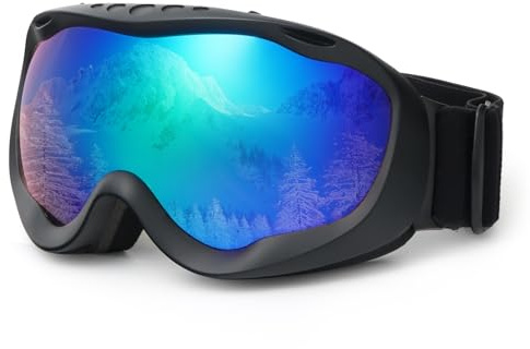 UVTQSSP KoKoKobin, occhiali da sci da uomo e donna, ragazzi, adulti, occhiali da snowboard, oversize, per una protezione completa degli occhi (colorati)