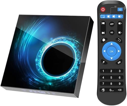 Android 10.0 TV Box, 4GB RAM 32GB ROM Allwinner H616 Quad-Core 64-bit ARM Cortex-A53 Android Box 2.4GHz/5.0GHz WiFi 10/100M Ethernet, supporto H.265/3D/6K Ultra HD/BT 5.0/HD 2.0 Smart TV Box