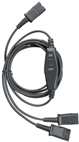 Weatwo Training Y Splitter Adapter Cable to Plantronics QD Headphone