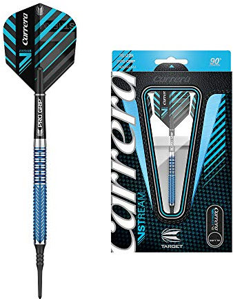 Target Darts Carrera V-Stream V2 20G 90 Percent Tungsten Soft Tip Darts Set