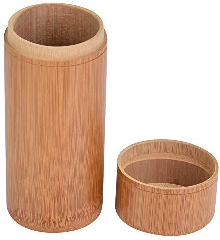 Bambu Te Glas Bärbar Förseglad Rör Förvaringslåda Hållare Behållare Låda Vakna Hink (M)