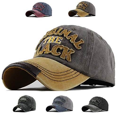 CheChury Washed Baseball Cap Outdoor Retro Cap Unisex Vintage Basecap Sport Mütze Verstellbar Baseballkappe Baseballmütze The Black Style Outdoor Kappe Mütze Schirmmütze Basecap Verstellbar (Gelb)