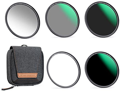 K&F CONCEPT Magnetic Filter Set 72mm Magnetisches Schnellwechsel System Quick Swap System GND8,ND8,ND64,ND1000 mit Magnetischer Adapterring und Filtertasche (Nano-Xcel)