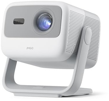 JMGO Neo Tri-Colour Laser Gimbal Projector, 1080P 750 ISO Lumen Mini Projector with Android TV 11 and Dynaudio Speakers, Instant Gimbal Display Correction Portable Projector Outdoor