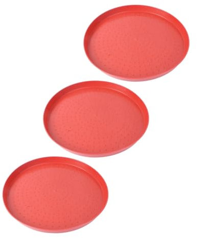 Supvox Hühnerfutterautomat 3 Stück Langlebige Kükenfutterteller Aus Kunststoff 35cm Für Geflügel Und Hühner Verschleißfest Und Druckbeständig Für Außenfütterung