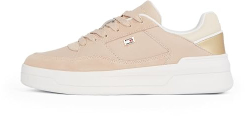 Tommy Hilfiger Damen Basketball Sneaker Metallic Schuhe, Beige (Misty Blush), 40