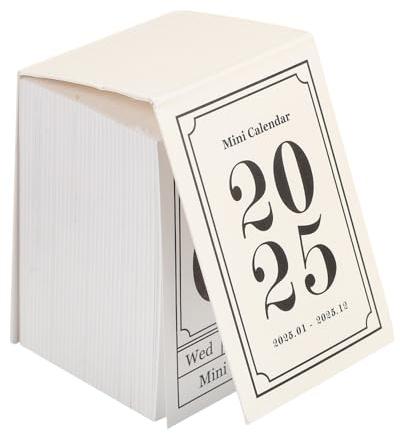 NUOBESTY Calendario Da Tavolo In Miniatura 2025 Calendario A Strappo 2025 Pagine A Strappo 365 Desktop Giornaliero 2025 A o Quotidiano Memo Pad Per