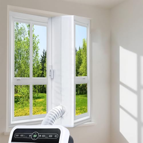 Kit de calafateo para aire acondicionado, junta de ventana de 400 cm para aire acondicionado portátil, doble cremallera, calafateo de ventana para aire acondicionado con unidades de aire acondicionado
