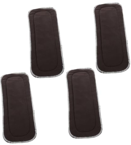 BIUDECO Inserti Nanoassorbente in Bambù per Pannolini Carbone e Tessuto 5 Strati Lavabili, Tecnologia Protezione Confezione da 4 Pezzi Notturna e Viaggi Lunghi