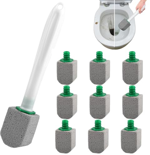 Pietra Pomice per WC, Pietra Pomice Detergente Wc, 10 Pezzi pietra Per La Pulizia Della Toilette, con Manico, per Bagni, Toilette, Lavello, Cucine e Piscine