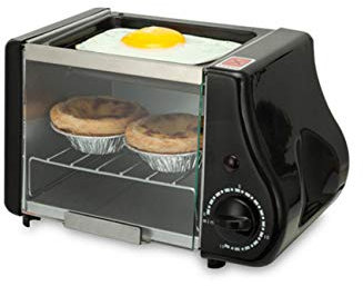 JKDKK Four Multifonction Mini Électrique Cuisson Boulangerie Rôti Four Grill Oeufs Au Plat Omelette Poêle À Frire Machine À Petit Déjeuner Machine À Pain Grille-Pain, 1