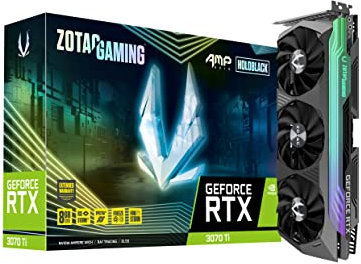 ZOTAC Gaming GeForce RTX™ 3070 Ti AMP Holo 8GB GDDR6X 256-bit 19 Gbps PCIE 4.0 Gaming Graphics Card, HoloBlack, IceStorm 2.0 Advanced Cooling, Spectra 2.0 RGB Lighting, ZT-A30710F-10P