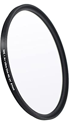 JJC Filtre UV Ultra Fin de 67 mm avec Protection UV Multicouche pour Objectif Canon, Sony, Nikon, Tamron avec Filetage de 67 mm