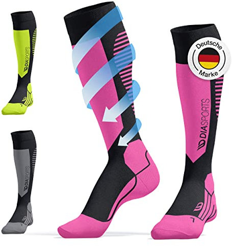 Diasports Skisocken Herren | Skisocken Damen ideal für kalte Temperaturen | Skisocken mit zusätzlicher Kompression | Ski Socken, Snowboardsocken, Skisocken Kinder, Ski Socks [1 Paar]