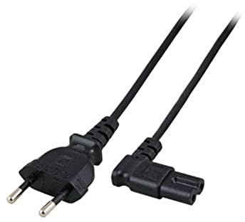 ACT AK5420 AK5420 - Cable de alimentación Europeo C7 (1 m, Enchufe Europeo Tipo C, acodado a Conector Hembra C7, Cable para pequeños electrodomésticos PS4/PS5, TV, Impresora)