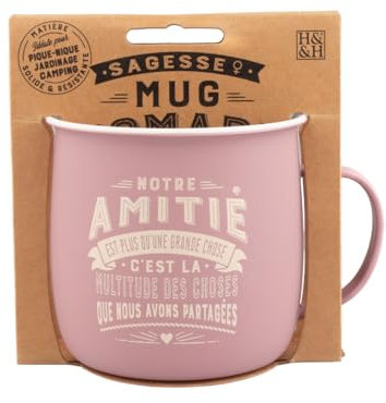 MUG NOMADE - Mug à thé et café personnalisé Amitié - cadeau pour Homme et Femme, Couleurs Pastel