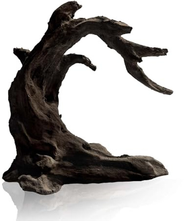 FZONE Artificial Resin Driftwood for Aquarium, Large Fish Tank Decoration, 15x13cm Tree Root Model, Never Tannin Release, pH Neutral, for Aquascaping