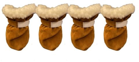 Chaussures D'hiver Pour Chien, 4 Pièces Bottes Hiver Chien, Bottes D'hiver Chaudes Et Confortables,Semelle Antidérapante,Protection Des Pattes, Pour Temps Froid En Extérieur