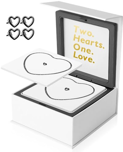 WeLocked Permanent Couples Bracelet Kit – Locking Heart Clasp DIY Bracelet Set for Couples, Friends, and Family – Unique Gift for Anniversary, Valentine’s Day, Birthday – His & Hers Matching Bracelets