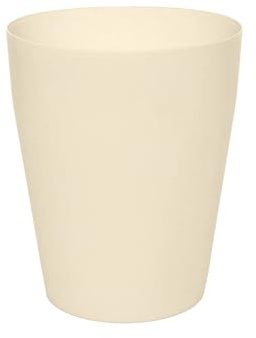 Sinoba Papierkorb Papiereimer Mülleimer Abfalleimer Kunststoff ideal für Kinderzimmer Büro Küche Höhe 26,5cm 12L (Creme-Weiß)