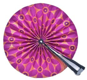 Générique Eventail en pagne (Rose et or)