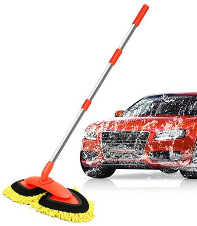 Brosse de nettoyage pour sols - Brosse de nettoyage à double tête - Mousseline de lavage de fenêtre réglable