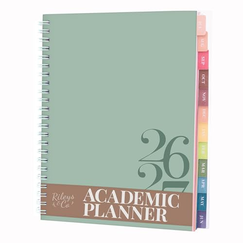 Rileys 2026-2027 Classic Academic Planner, 20x15cm (Green)