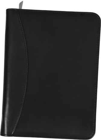 ROMISBABA Porte-documents Zippé à Anneaux pour Professionnels Organiseur Multifonction avec Pochettes Multiples Dossier de Bureau Pratique et Polyvalent pour Documents et Cartes de Visite