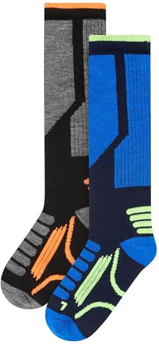 NEXT Äldre pojkar Skidstrumpor 2-pack Svart 37-40