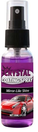 Spray abrillantador y revestimiento para coche | 30 ml sin agua restaurante – Spray de revestimiento de efecto rápido – Para protección de cristales, pintura exterior vehículo, neumáticos, faros