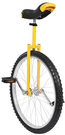 Aangeebone Monocycle de 24 pouces, entraînement d'équilibre, selle réglable en hauteur 91 à 102 cm, cadre en acier au manganèse et cadre en aluminium, pédales antidérapantes, roue de 24 pouces