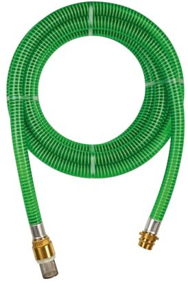 FITT ASPIRTECH 7 m - Saugschlauch für Wasserpumpen mit Messingkupplungen und Messingfilter, Grün