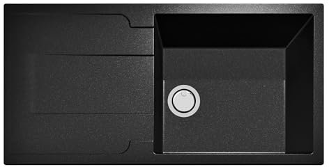 lavello da cucina in composito Plados 99cm una vasca più scolapiatti